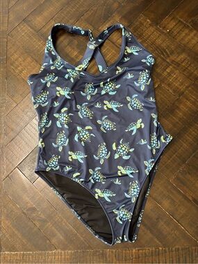 Meundies Large One Piece Swimsuit Bathing Suit High Cut Novelty